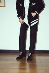 Skinny back zip lace-up boots / ER3201